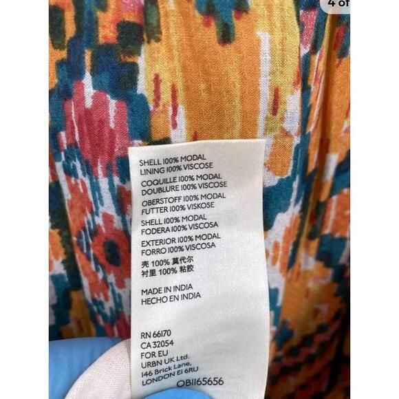 Anthropologie Maeve Tamarind Tiered Maxi Dress Multicolor Size Large - Picture 8 of 8